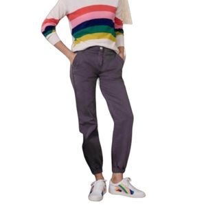 Boden Gray Cotton Gowrie Jogger Pants Asphalt size 6 Long‎